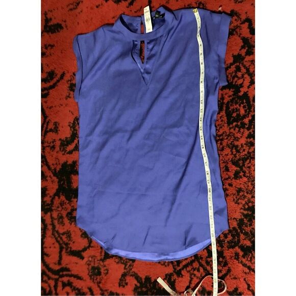 New Womens Silk Like Purple Top SZ S Small Express Tags Gorgeous - Picture 12 of 16